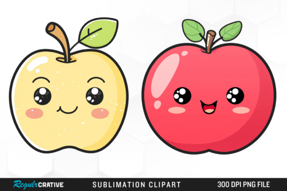 Download Watercolor Cute Apple Clipart PNG Design - Clipart Collection