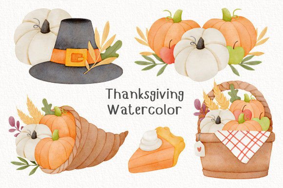 Download Watercolor Thanksgiving Clipart - Clipart Collection