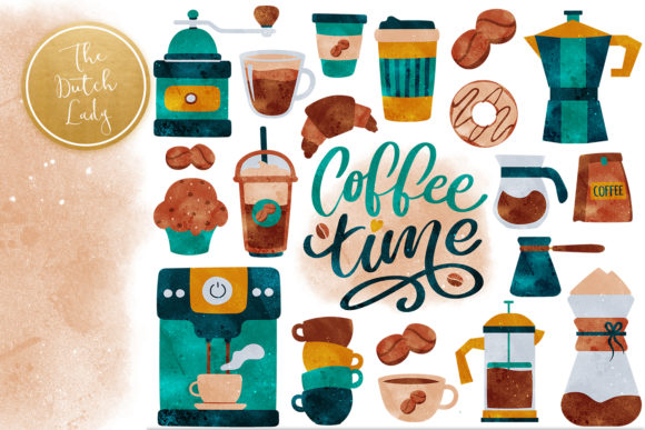 Download Coffee Shop Clipart Set - Clipart Collection