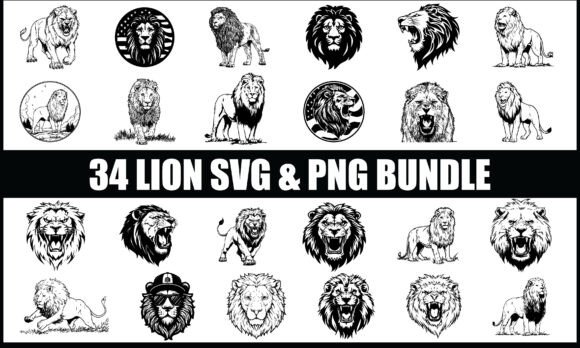 Download Lion SVG PNG Bundle, Wild Animal Clipart - Clipart Collection