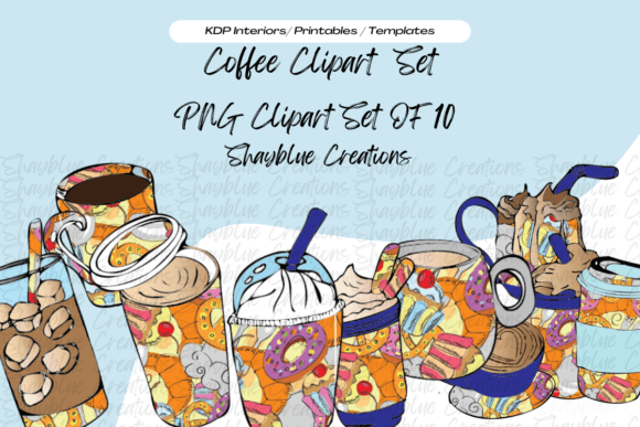 Download Coffee Shop Clipart  Digital Stickers - Clipart Collection