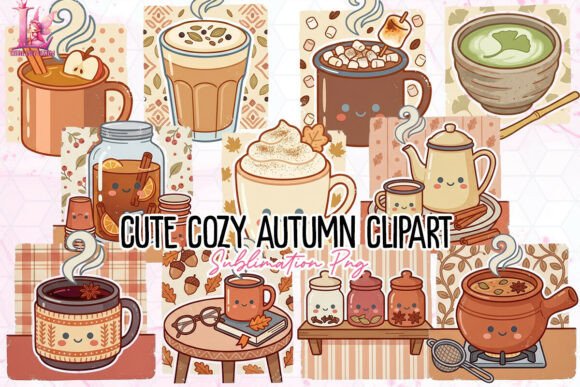 Download Cute Cozy Autumn Clipart PNG - Clipart Collection