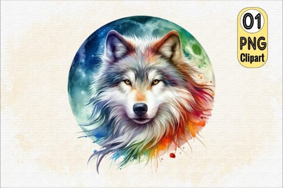 Download Watercolor Wolf Clipart PNG - Clipart Collection