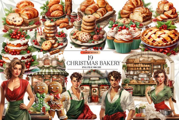 Download Christmas Bakery Clipart Bundle - Clipart Collection