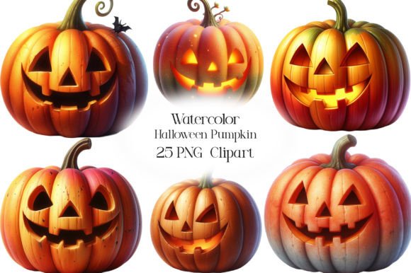 Download Watercolor Halloween Pumpkin Clipart - Clipart Collection