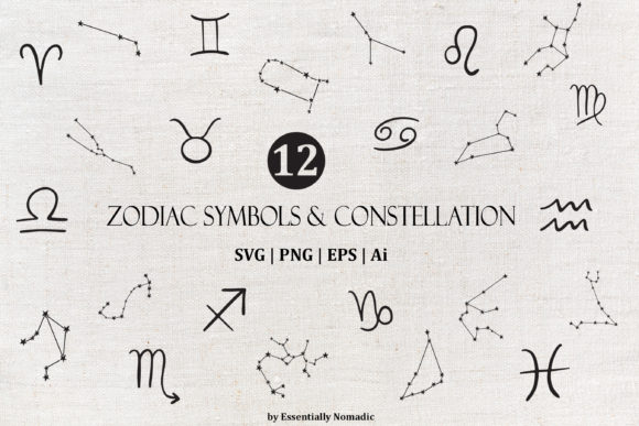 Download Zodiac Sign and Symbol Clipart PNG SVG - Clipart Collection