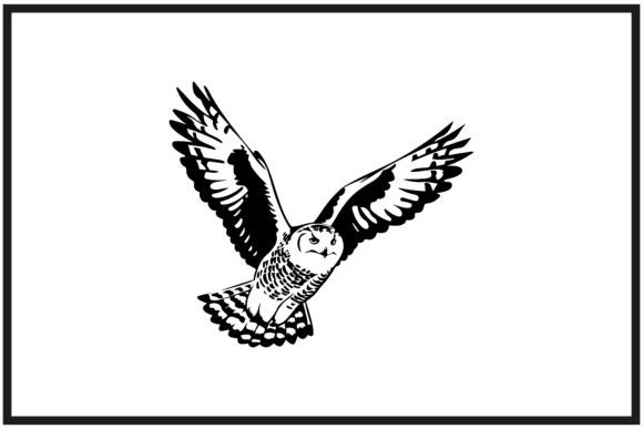 Download Snowy Owl in Flight Silhouette Clipart - Clipart Collection