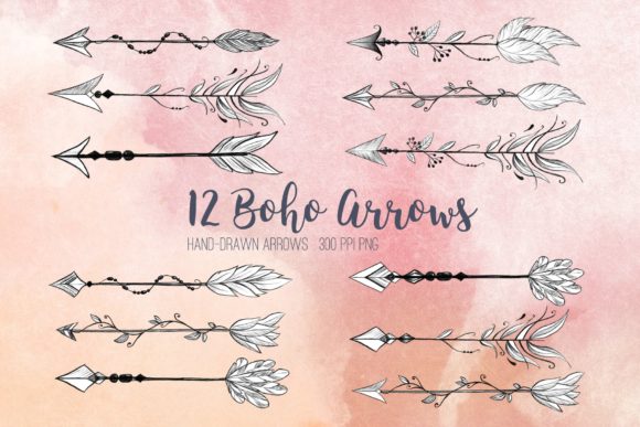 Download Hand Drawn Boho Arrows Clipart - Clipart Collection
