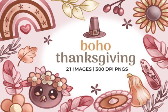Download Boho Thanksgiving Clipart - Clipart Collection