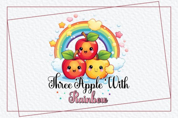 Download Cute Apple Rainbow Clipart PNG - Clipart Collection