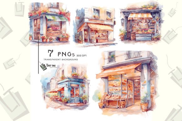 Download Watercolor French Bakery Clipart Bundle - Clipart Collection