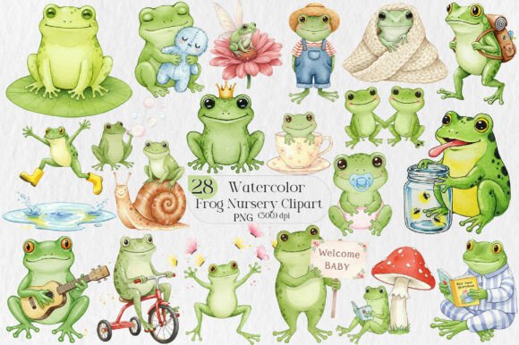 Download Frog Nursery Clipart Sublimation - Clipart Collection
