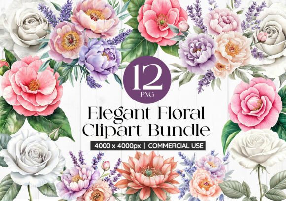 Download Elegant Floral Clipart Bundle - Clipart Collection