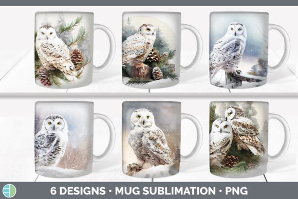 Download Christmas Snowy Owl Mug Sublimation | Co - Premium Bundle