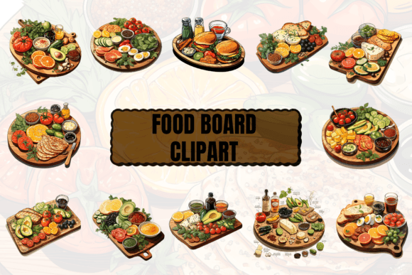 Download Watercolor Food Board Clipart - Clipart Collection
