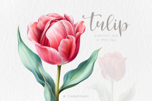 Download Tulip Clipart, Watercolor Flower Bundle - Clipart Collection