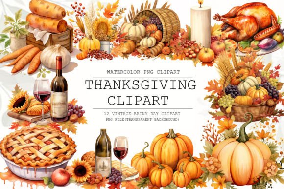 Download Thanksgiving Clipart Bundle Fall PNG - Clipart Collection