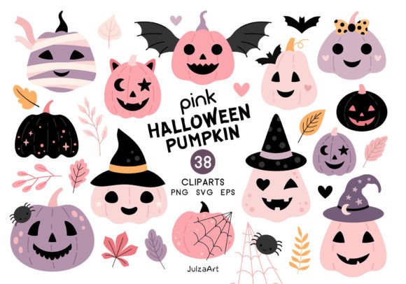 Download Pink Halloween Pumpkin Clipart - Clipart Collection