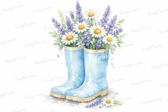 Download Floral Rain Boots PNG Clipart - Clipart Collection