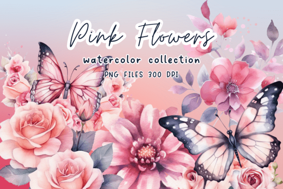 Download Flowers Pink Watercolor Clipart - Clipart Collection